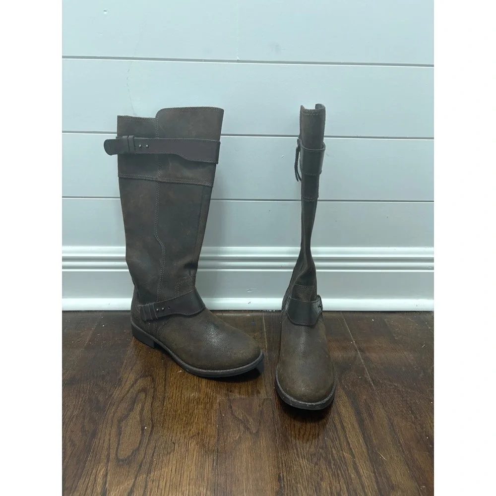 Ugg Dayle Size 9 Tall Color Brown Women Boots 1007671 Leather Knee Equestrian